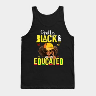 Pretty Black & Educated African American Black History Month Tank Top